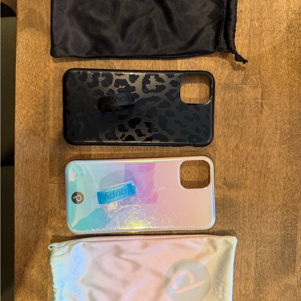 Loopy Phone Cases - Black Leopard and Iridescent -11 Pro Max